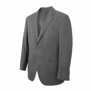 Carbon 2 Cobalt Lightweight Mens L Blazer Sports Coat Jacket Windowpane 2 Button